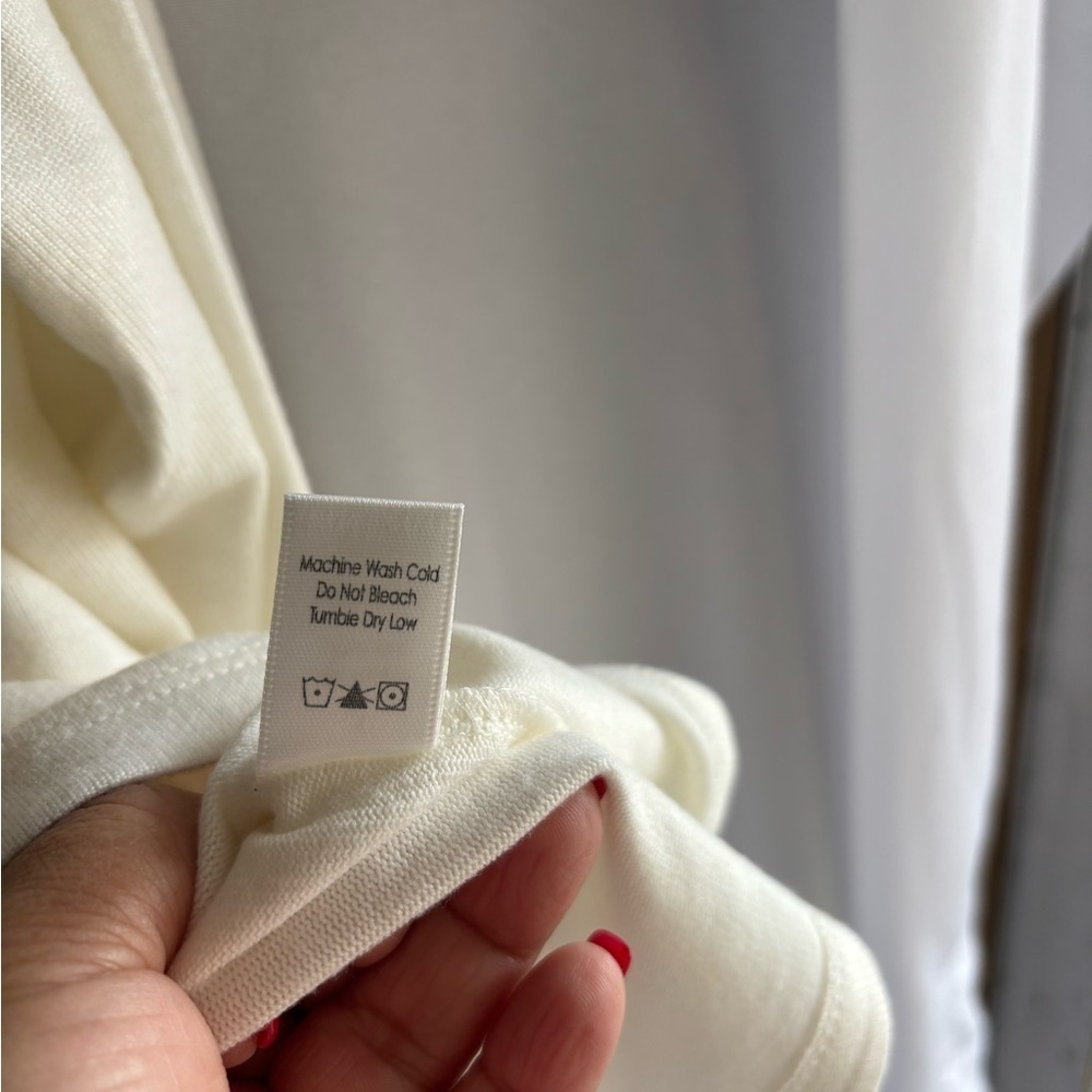 PJ Salvage Cream Top with Subtle Star Details - Picture 8 of 8
